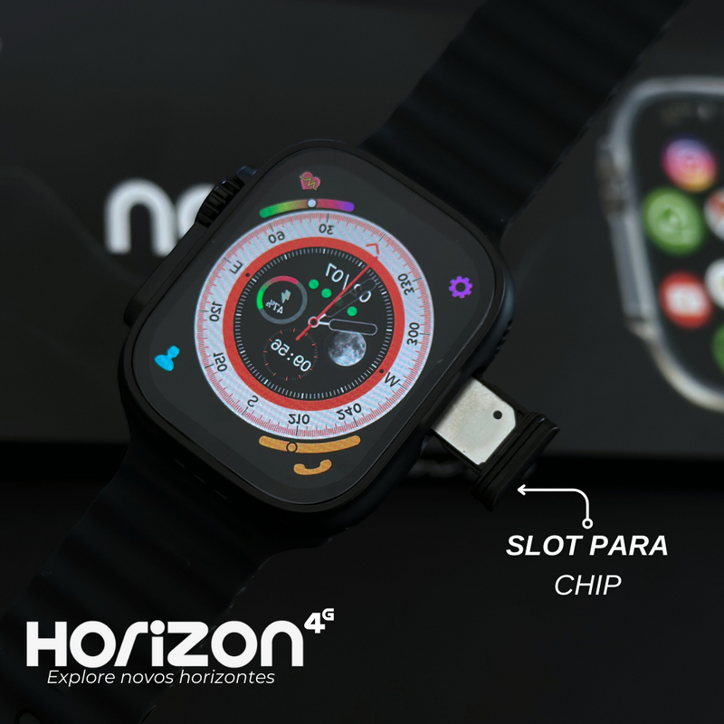 Smartwatch WearZone Horizon 4G com 2GB RAM, 16GB Armazenamento e Função Celular Integrada