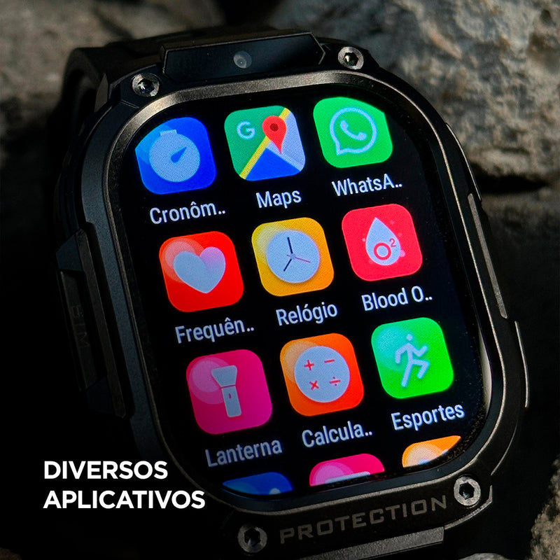 Smartwatch Horizon Titan 4G — Tela AMOLED, 2GB + 16GB, Câmera Frontal, Bateria 950mAh e Vidro