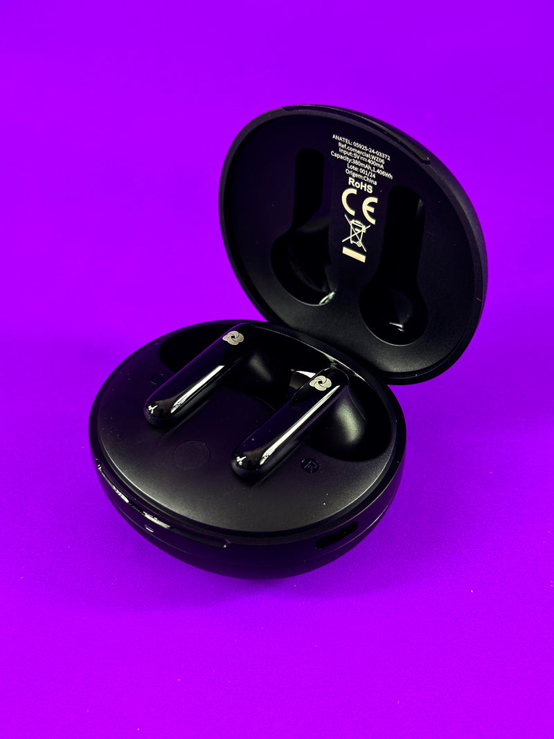 Fone Bluetooth TWS WZ06 — Cancelamento Ativo de Ruído (ANC), Cancelamento de Ruído de Chamadas (ENC), Conexão Multi-Point