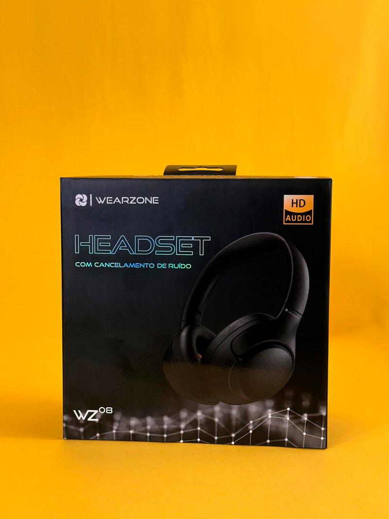WZ08 Headset Sem Fio — 60 Horas de Bateria, Cancelamento de Ruído, Chamadas em Alta Definição
