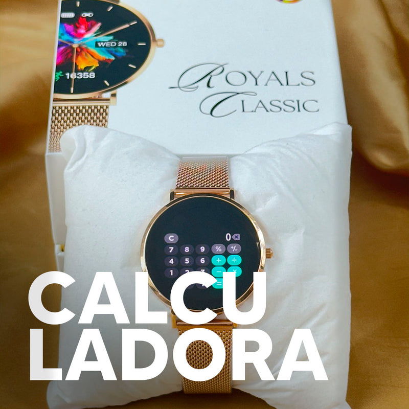 ROYALS CLASSIC WEARZONE | Smartwatch Elegante | AMOLED | VIDRO GORILLA GLASS até 3 Dias de Bateria