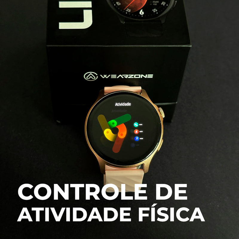 Life Smartwatch — À Prova d’Água 1ATM, Tela AMOLED, Bateria de Longa Duração, 100 Modos de Esporte