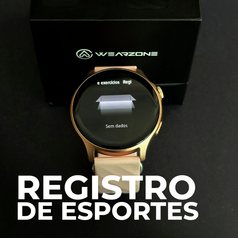 Life Smartwatch — À Prova d’Água 1ATM, Tela AMOLED, Bateria de Longa Duração, 100 Modos de Esporte