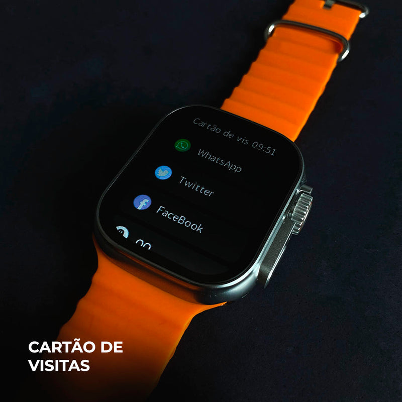 Smartwatch WS10-2 Ultra – Segunda Geração com Toque Duplo e Kit 7 Pulseiras
