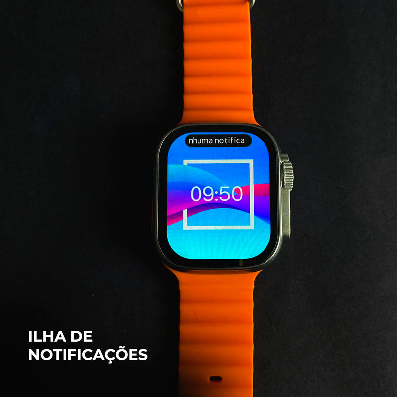 Smartwatch WS10-2 Ultra – Segunda Geração com Toque Duplo e Kit 7 Pulseiras