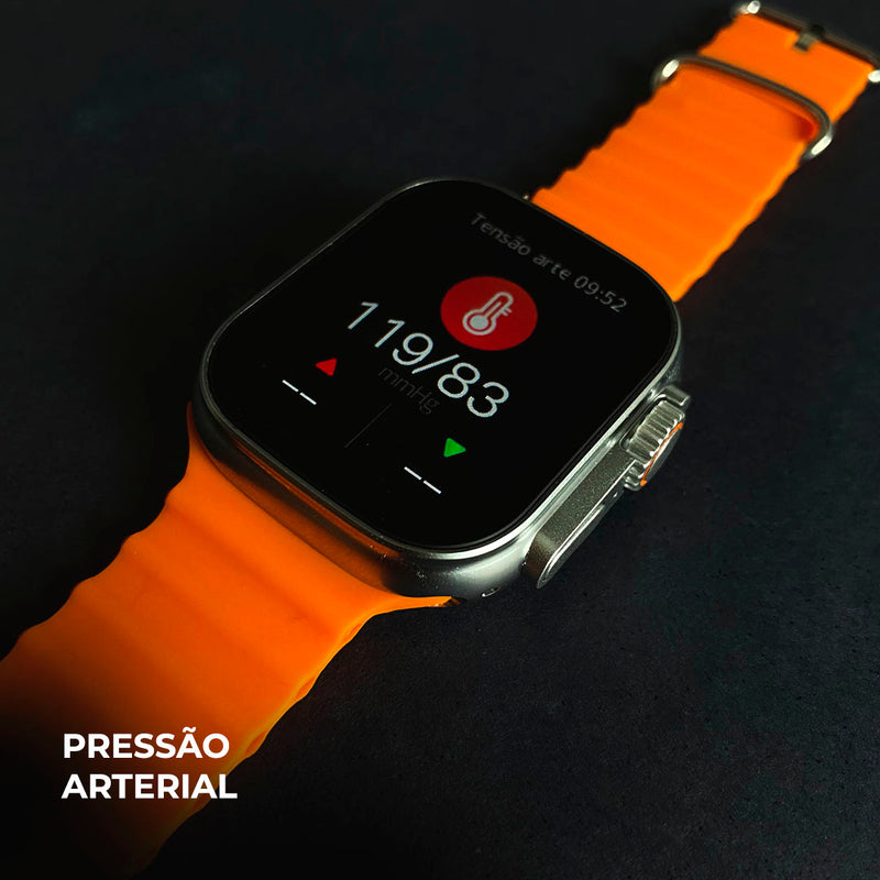 Smartwatch WS10-2 Ultra – Segunda Geração com Toque Duplo e Kit 7 Pulseiras