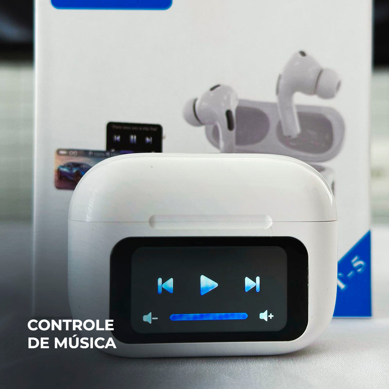 WT-5 | Fones Sem Fio Bluetooth com Estojo Inteligente (Smart Case)