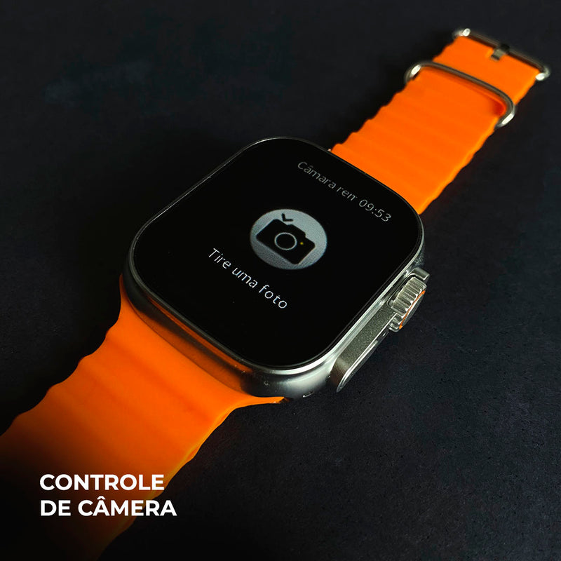 Smartwatch WS-79 Ultra 2 – Segunda Geração com Kit 3 Pulseiras (Couro + Metal)