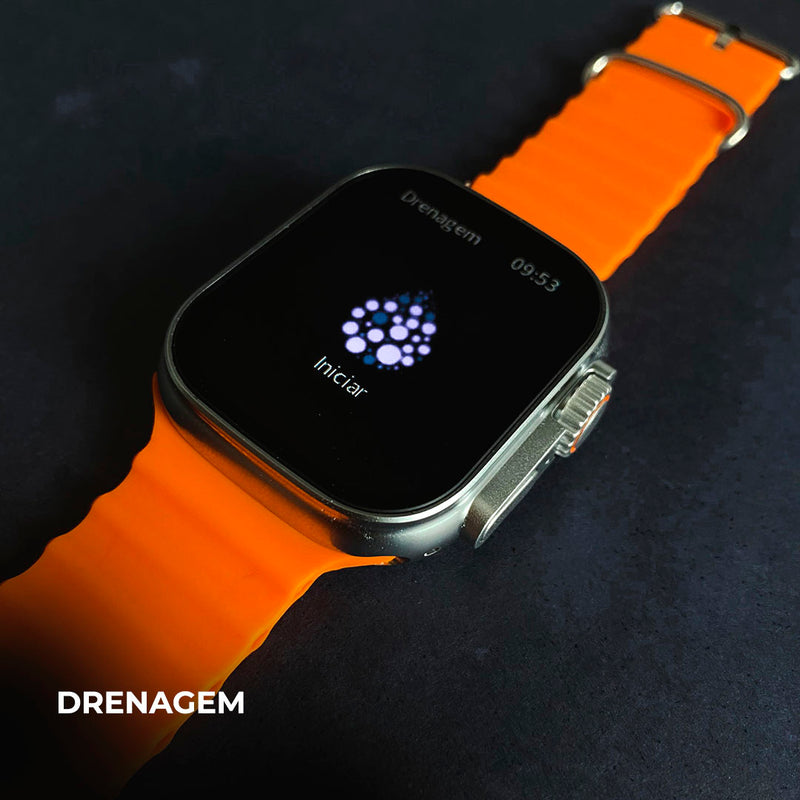 Smartwatch WS-79 Ultra 2 – Segunda Geração com Kit 3 Pulseiras (Couro + Metal)