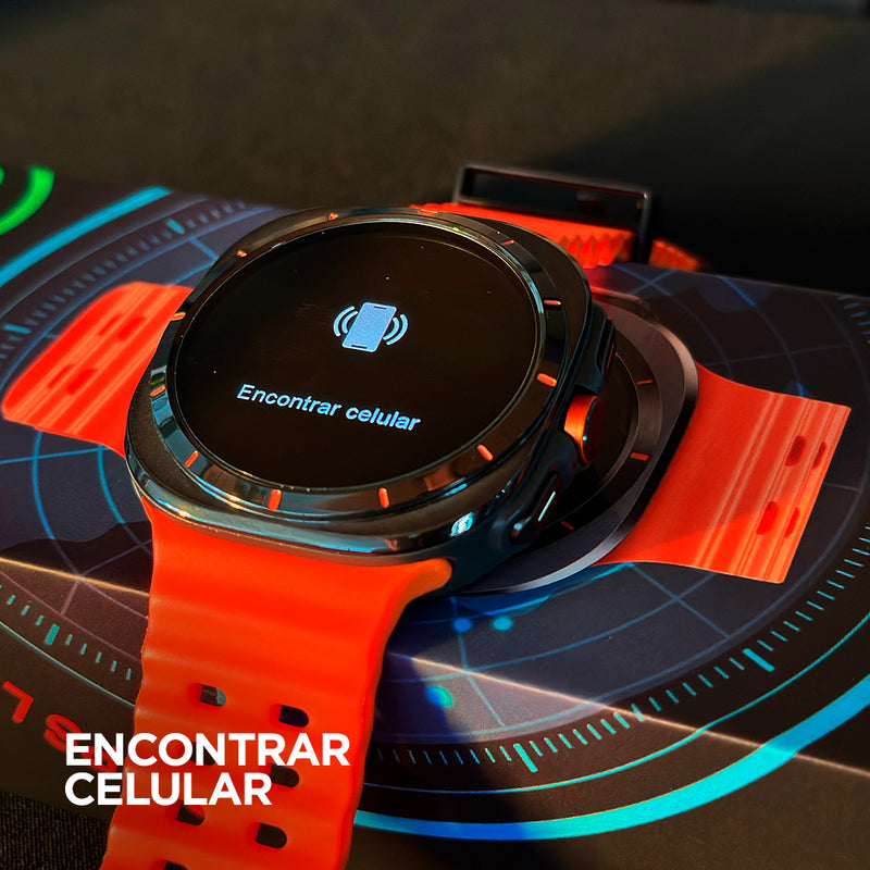 Smartwatch Microwear SU01 – Tela AMOLED | GPS Integrado | 3ATM | Pulseira Laranja