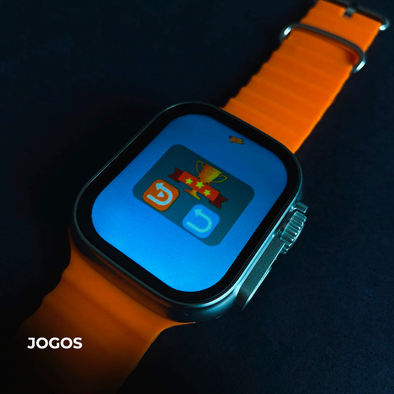 Smartwatch WS-79 Ultra 2 – Segunda Geração com Kit 3 Pulseiras (Couro + Metal)