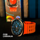 Smartwatch Microwear SU01 – Tela AMOLED | GPS Integrado | 3ATM | Pulseira Laranja