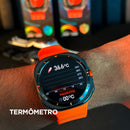 Smartwatch Microwear SU01 – Tela AMOLED | GPS Integrado | 3ATM | Pulseira Laranja